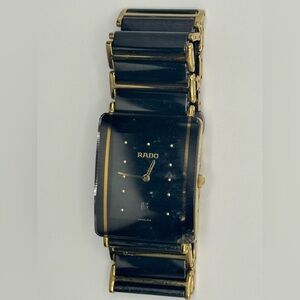 Rado DiaStar Original Two-Tone Gold & Black Watch - Gently Used w/ Box